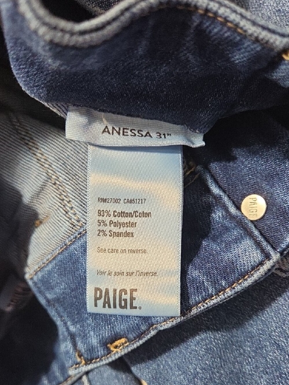 PAIGE ANESSA Wide Leg Jeans in Deep Blue Denim NWOTS!!! ANTHROPOLGIE. - Picture 5 of 11